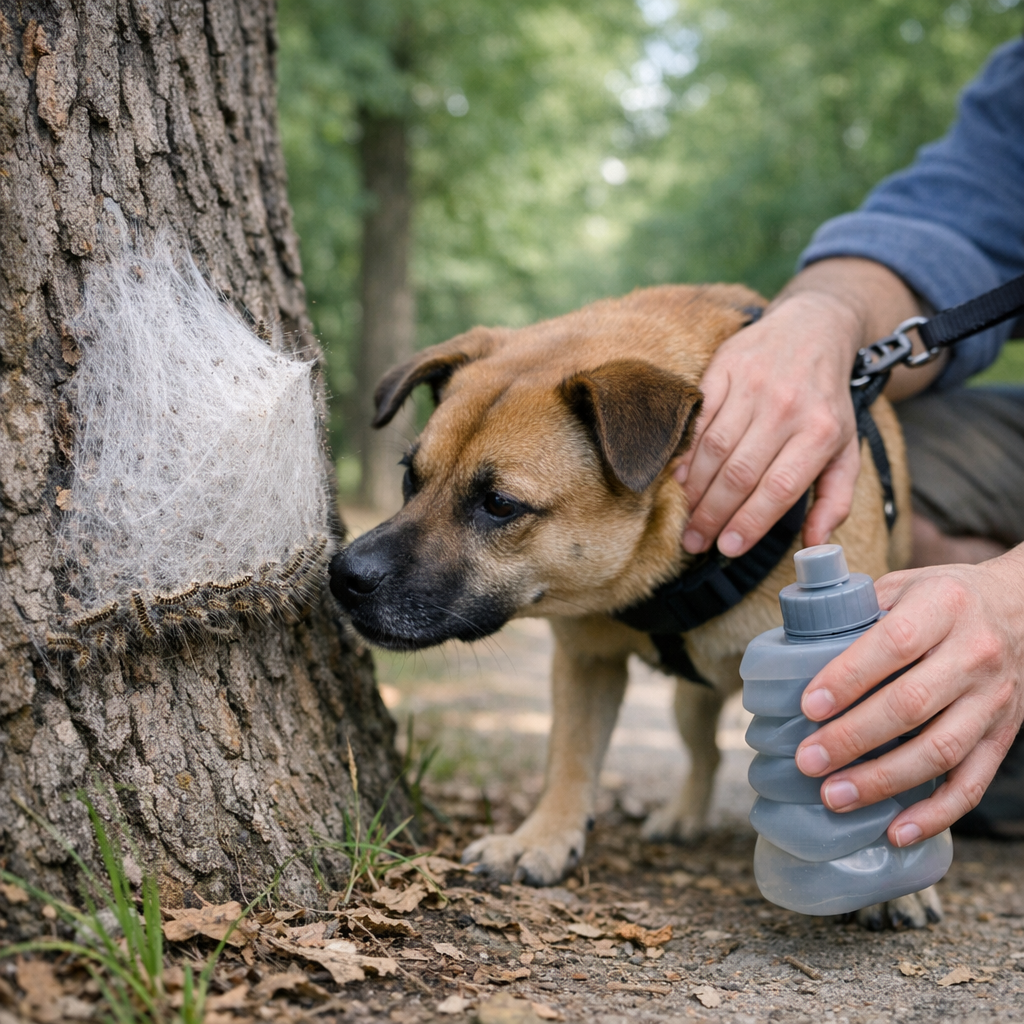 Eikenprocessierups en je hond: symptomen en eerste hulp
