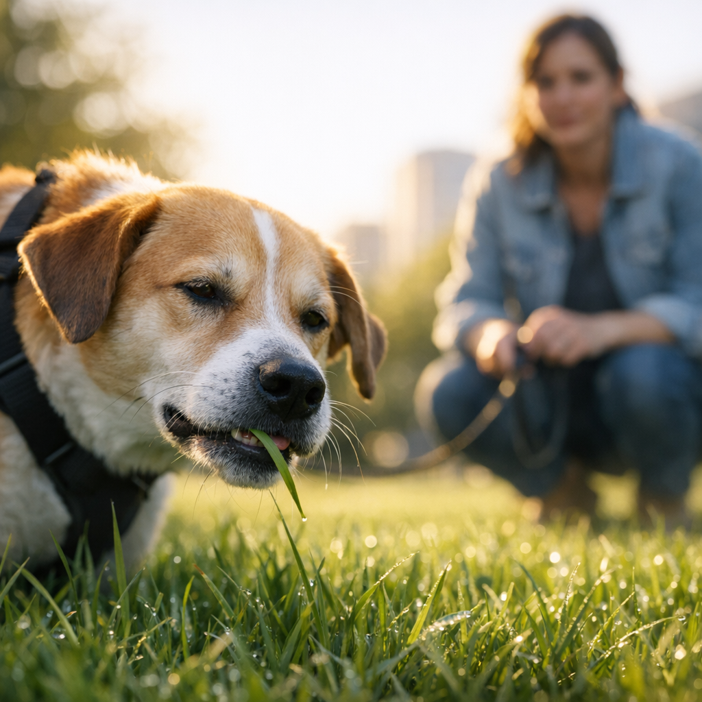Hond eet gras? Oorzaken, risico's en oplossingen