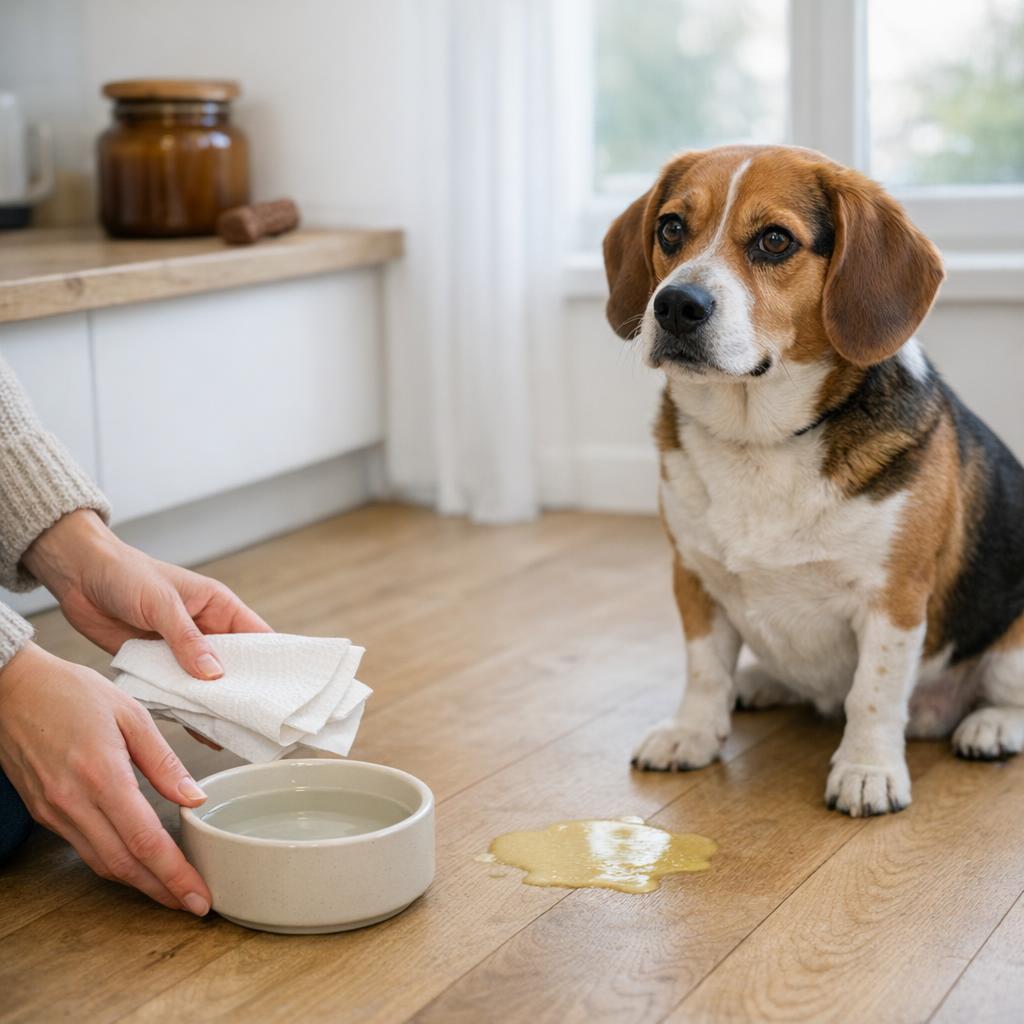 Hond braakt geel schuim? Oorzaken en wat te doen