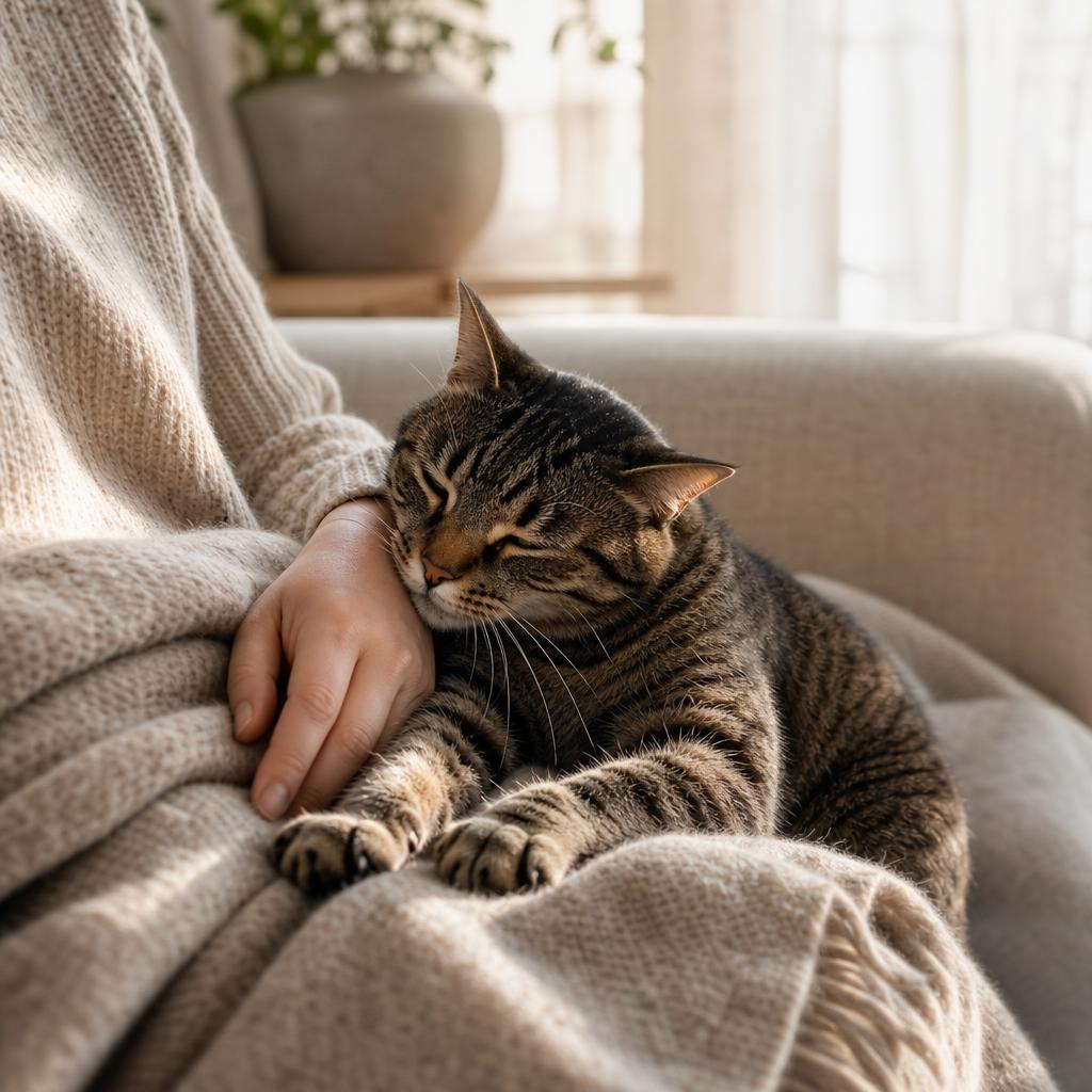 Is een kat gehecht aan zijn baasje? Zo herken je echte hechting