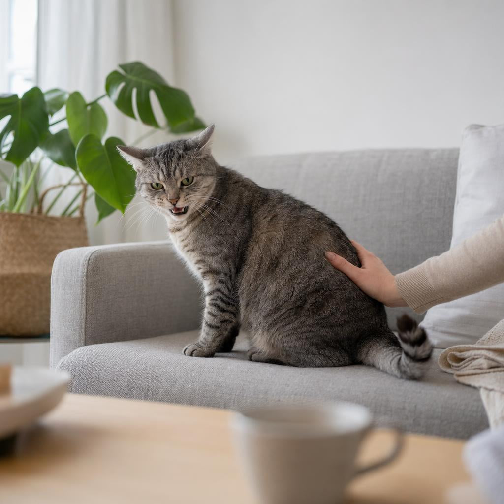 Kat miauwt bij aanraking? Oorzaken en wat je doet