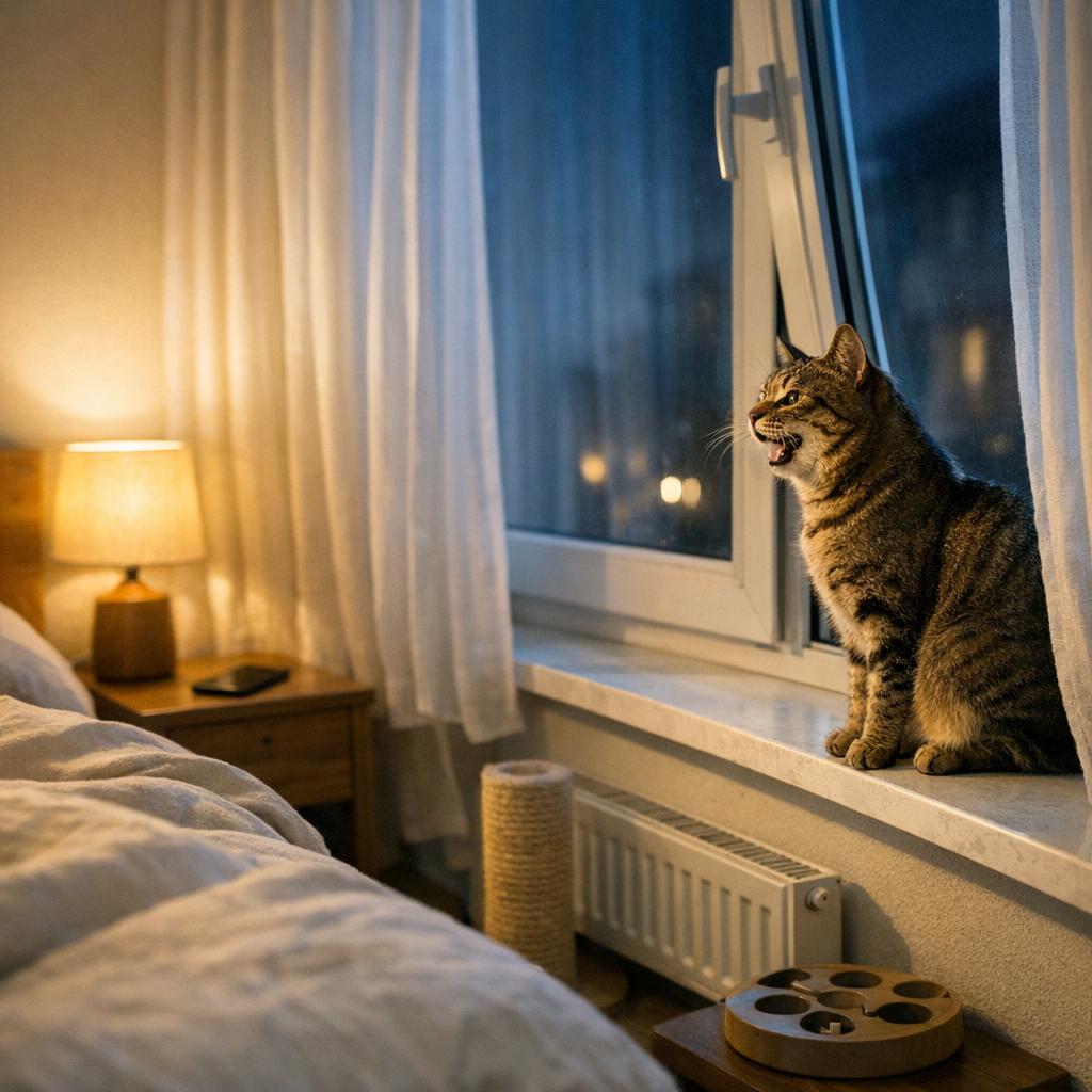 Kat miauwt 's nachts? Oorzaken en wat je kunt doen