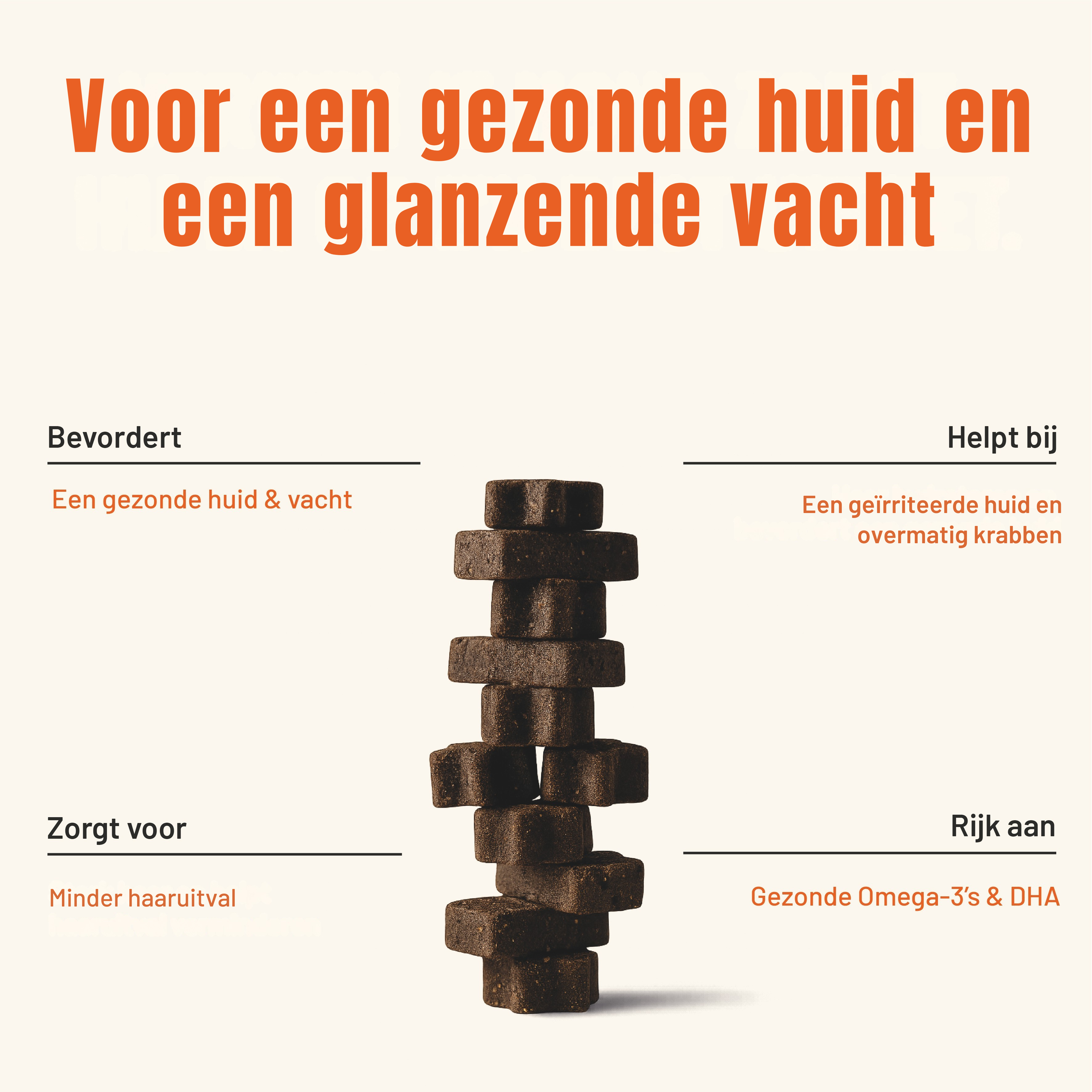 Skin & Coat Honden – 60 Kauwsnoepjes met Rundvlees