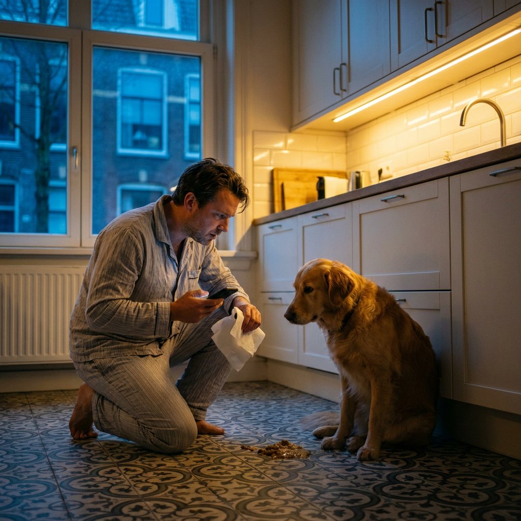 Hond overgeven s nachts - oorzaken, wat je kunt doen en wanneer het spoed is